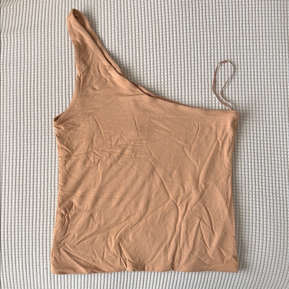 J. Crew One-Shoulder Camel Camisole